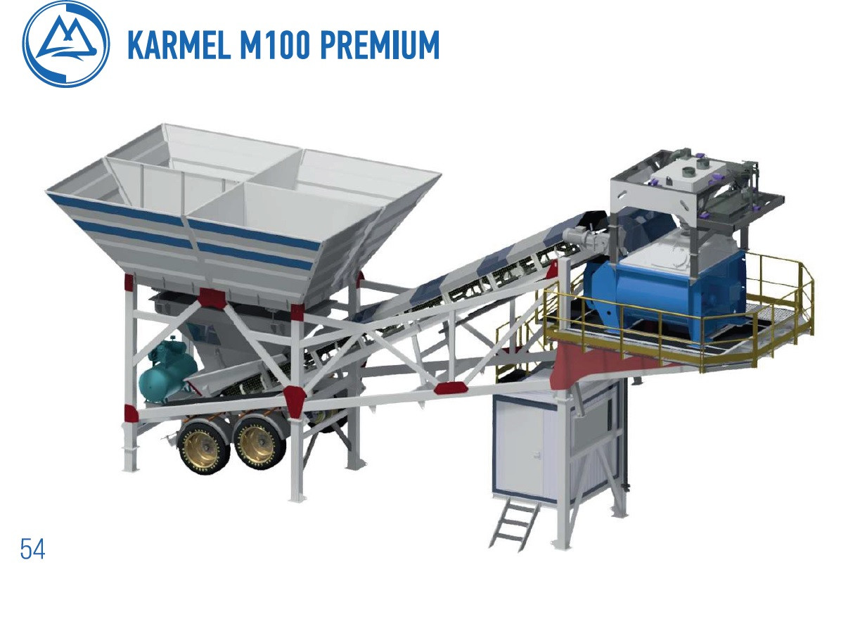 Planta de hormigón móvil  sobre chasis KARMEL M100 Premium